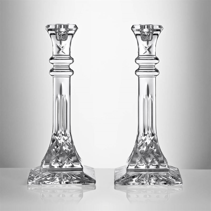 Waterford Crystal Lismore 25cm Candlestick, Pair