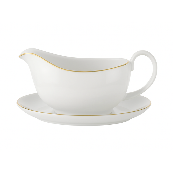 Royal Worcester Classic Gold Sauce Boat and Stand 0.4ltr/14oz