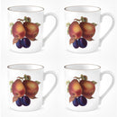 Royal Worcester Evesham Gold Mug Pear & Damson Set of 4