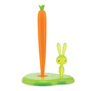 Alessi Bunny & Carrot Kitchen Roll Holder, Green