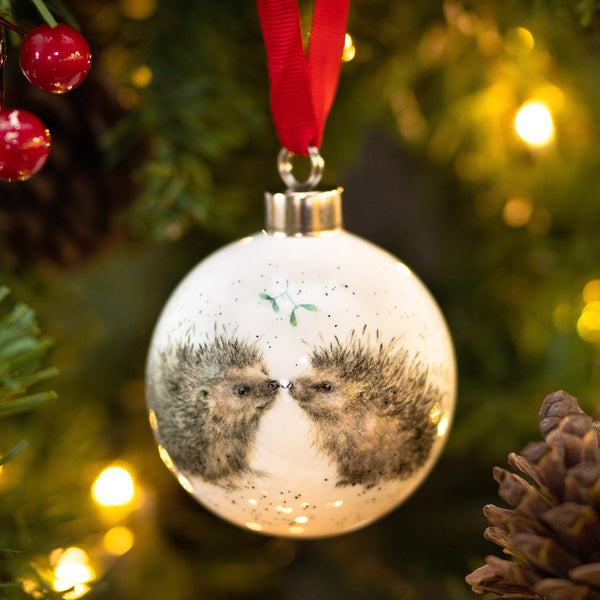 Boule De Noël En Céramique Royal Worcester - Motif Renard 'The Sleigh Ride' Par Wrendale Designs - 5