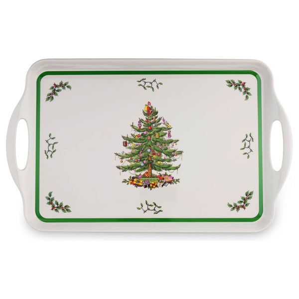 Spode Christmas Tree Melamine Large Serving Tray With Handles
