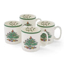 Spode Christmas Tree Mug, Set of 4