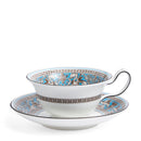 Wedgwood Florentine Turquoise Peony Teacup & Saucer