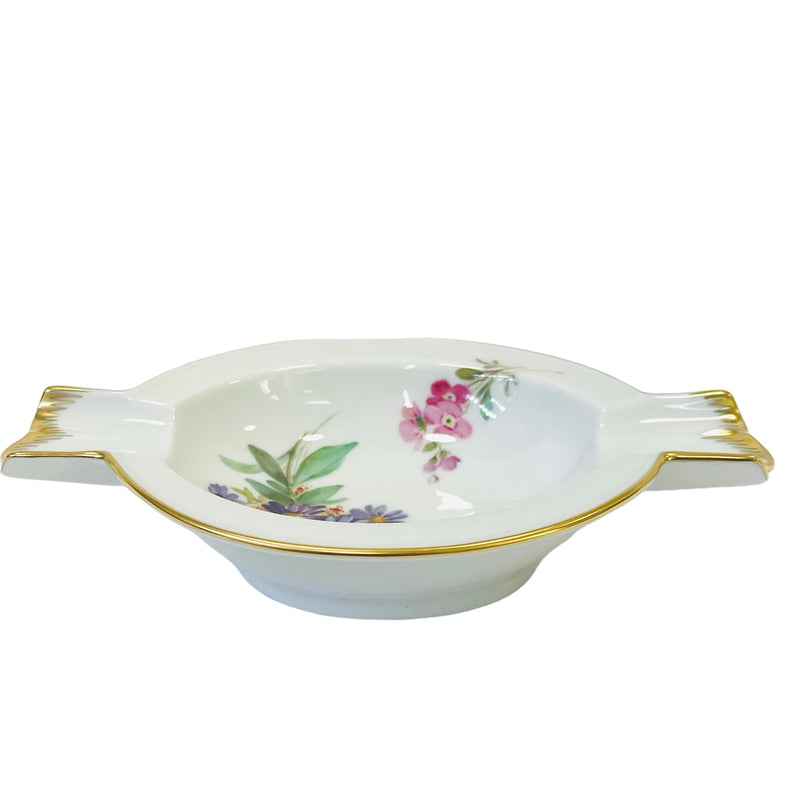 Meissen Naturalistic Flowers with Butterfly Tray