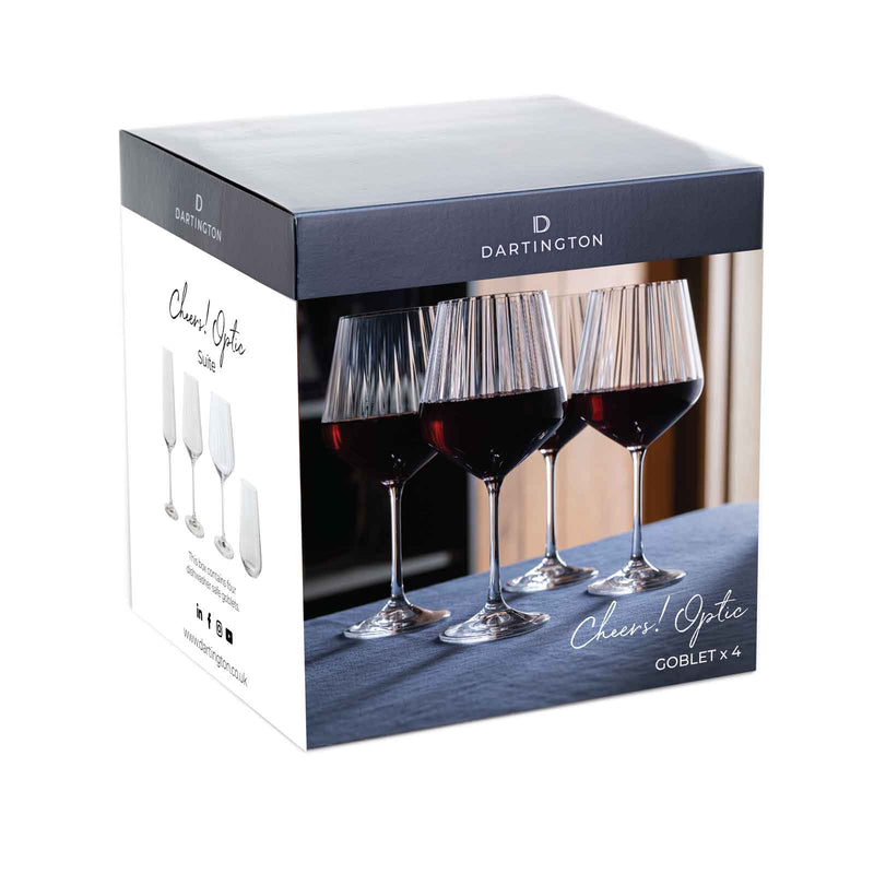 Dartington Cheers! Optic Goblet, Set of 4