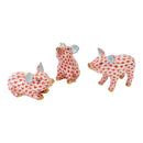 Herend Little Piggy Standing Fishnet Figurine