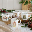 Royal Worcester Wrendale Designs Christmas Mugs, Set of 4