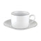 Royal Worcester Classic Platinum Coffee Cup and Saucer