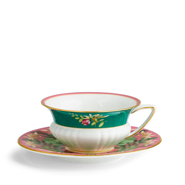 Wedgwood Wonderlust Pink Lotus Teacup and Saucer