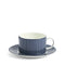 Wedgwood Gio Pinstripe Teacup & Saucer Blue