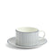 Wedgwood Gio Pinstripe Teacup & Saucer White
