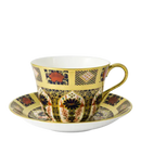 Royal Crown Derby Old Imari Solid Gold Band Teacup and Saucer