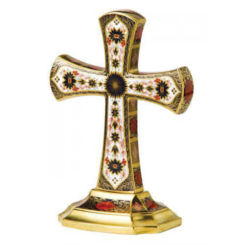 Royal Crown Derby Old Imari Solid Gold Band Cross