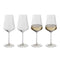 Dartington Cheers! Optic White Wine, Set of 4