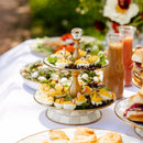 MacKenzie-Childs Sterling Check Two Tier Sweet Stand