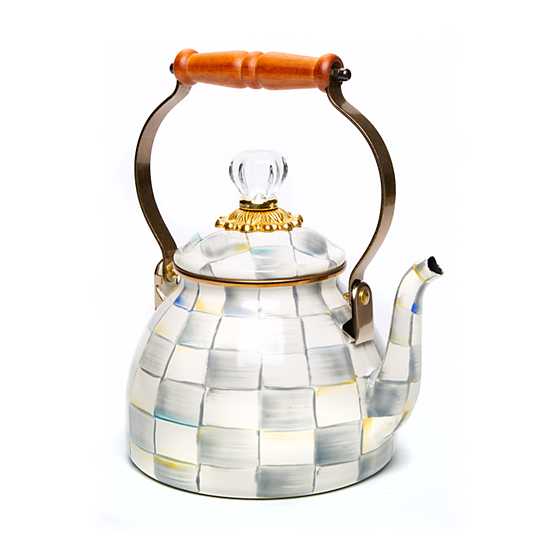 MacKenzie-Childs Sterling Check Tea Kettle - 2 Quart