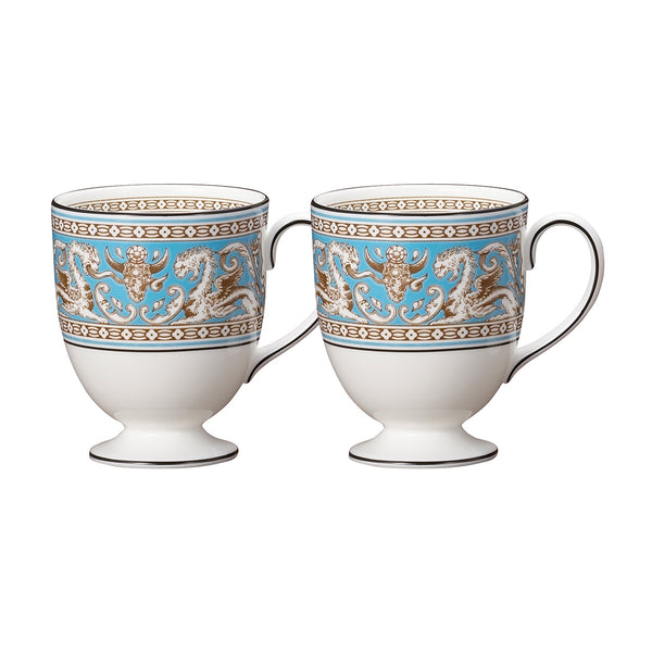 Wedgwood Florentine Turquoise Mug, Set of 2