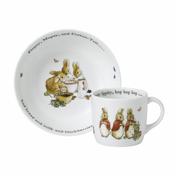 Wedgwood Flopsy Mopsy & Cottontail 2 Piece Set