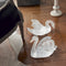 Lalique Swan Head Down Sculpture in Clear