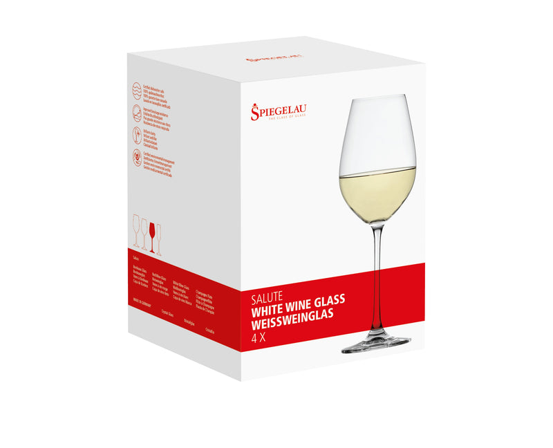 Spiegelau Salute White Wine Glasses, Set of 4