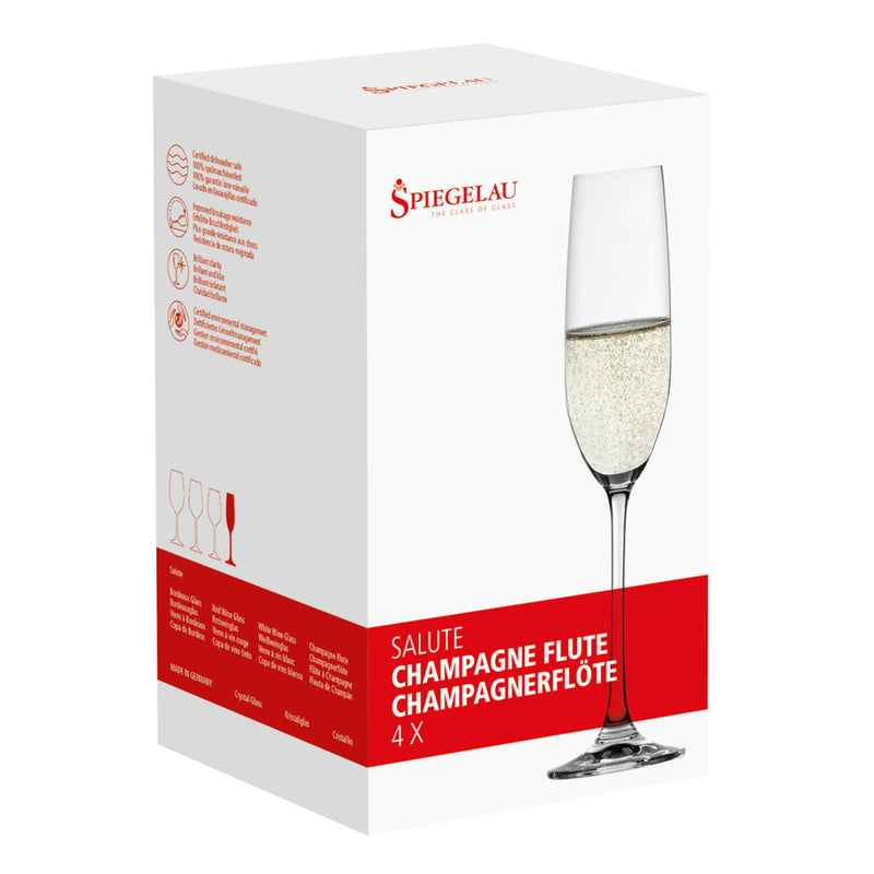 Spiegelau Salute Champagne Flutes, Set of 4