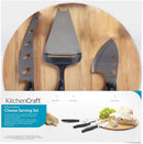 KitchenCraft Cheese Serving Set With Board and 3 Cheese Servers