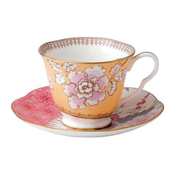 Wedgwood Butterfly Bloom Teacup & Saucer, Yellow