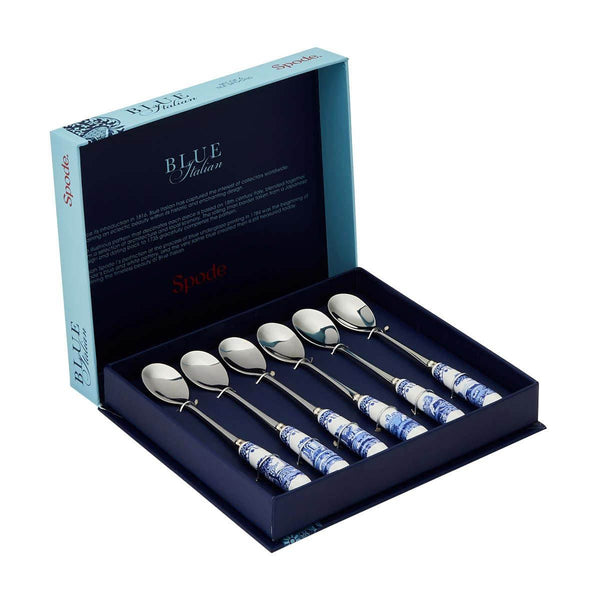 Spode Blue Italian Tea Spoons Set of 6