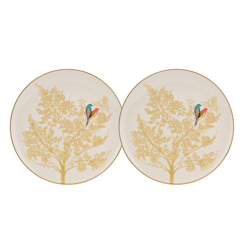 Portmeirion Sara Miller Cake Plate Set of 2 - Light Grey