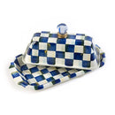 MacKenzie-Childs Royal Check Enamel Butter Box