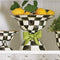 MacKenzie-Childs Courtly Check Enamel Compote with Green Bow - Large