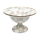 MacKenzie-Childs Sterling Check Enamel Compote - Large