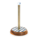 Mackenzie-Childs Royal Check Wood Paper Towel Holder