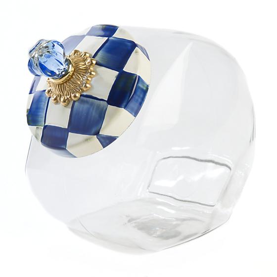 MacKenzie-Childs Royal Check Cookie Jar With Enamel Lid