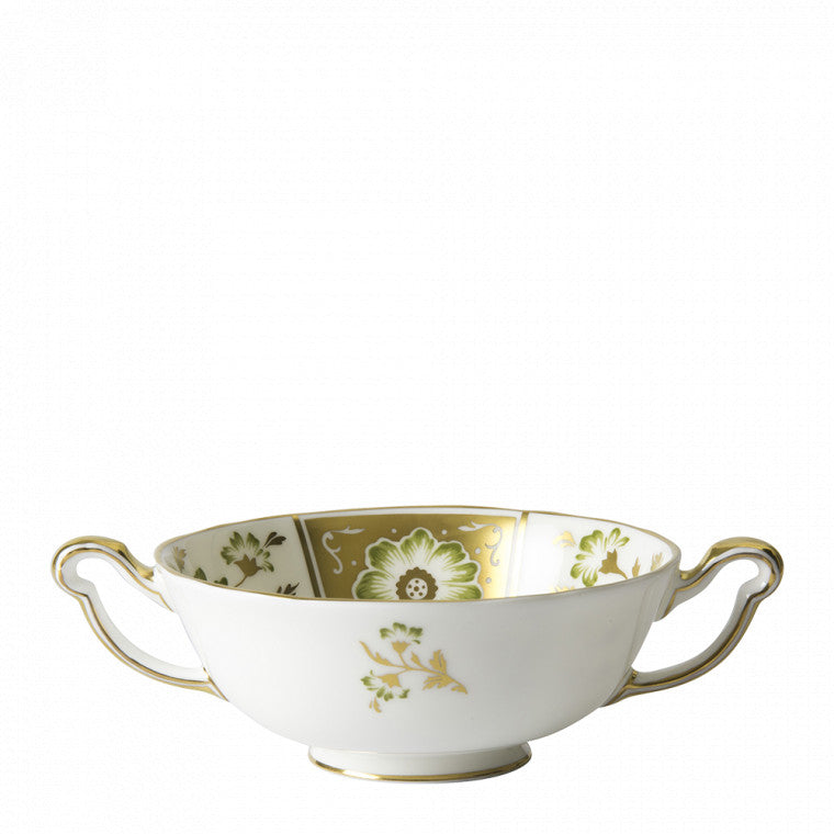 Royal Crown Derby - Derby Panel Green Cream Soup Cup
