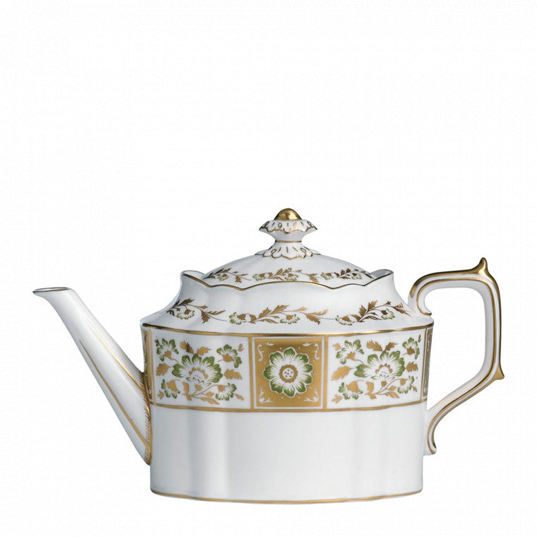 Royal Crown Derby - Derby Panel Green Teapot L/S (36oz/102cl)