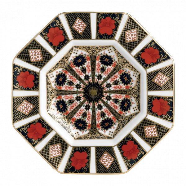 Royal Crown Derby Old Imari Octagonal Plate (9in/22.5cm) (Gift Boxed)