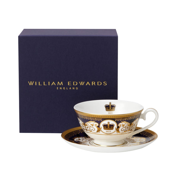 William Edwards King Charles III Coronation Tea Cup and Saucer Set