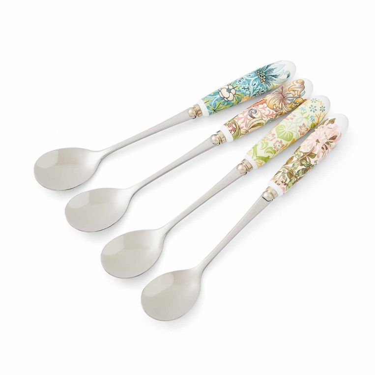 Spode Morris & Co Tea Spoons, Set of 4