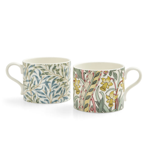 Spode Morris & Co Mugs - Daffodil & Willow Bough, Set of 2