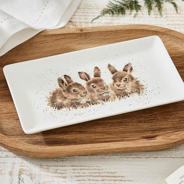 Royal Worcester Wrendale Designs Rectangular Tray (Rabbits)