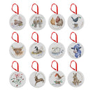 Royal Worcester Wrendale Designs 12 Days of Christmas Decorations