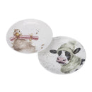 Royal Worcester Wrendale Designs Cow & Duck Coupe Plate Set of 2