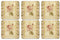 Pimpernel Antique Rose Linen Coasters Set of 6