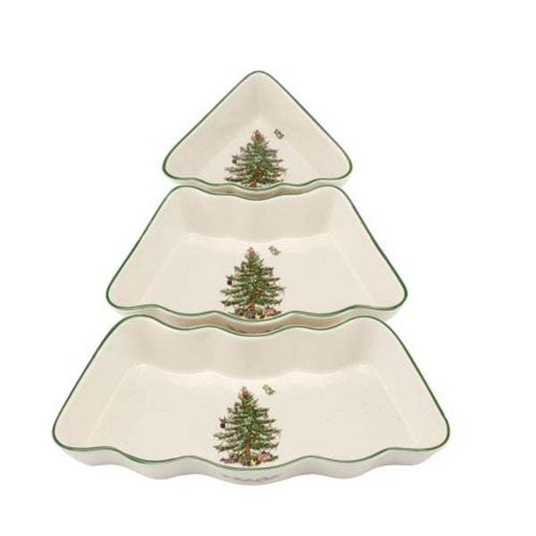Spode Christmas Tree 3 Piece Dip Bowl Set
