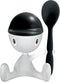 Alessi A di Cico Egg Cup with Salt Castor and Spoon - Black