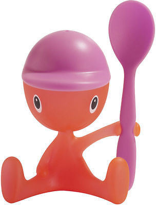 Alessi A di Cico Egg Cup with Salt Castor and Spoon - Pink