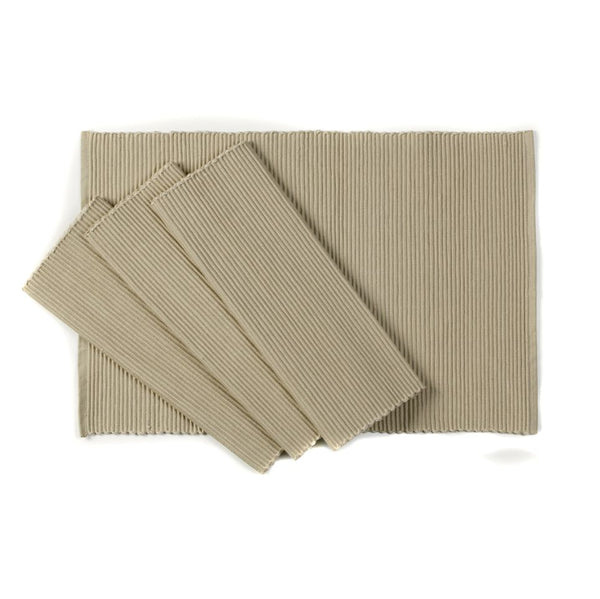 C'est Ca Ribbed Placemats Taupe (Set of 4)
