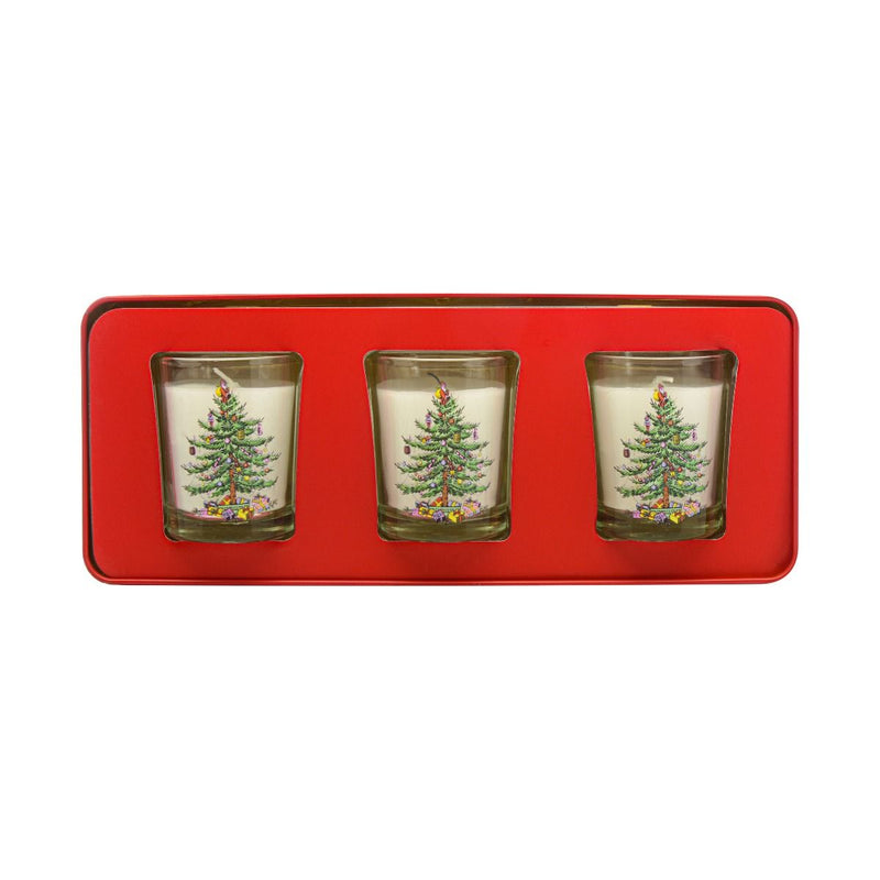 Wax Lyrical for Spode Christmas Tree Votive Candle Set